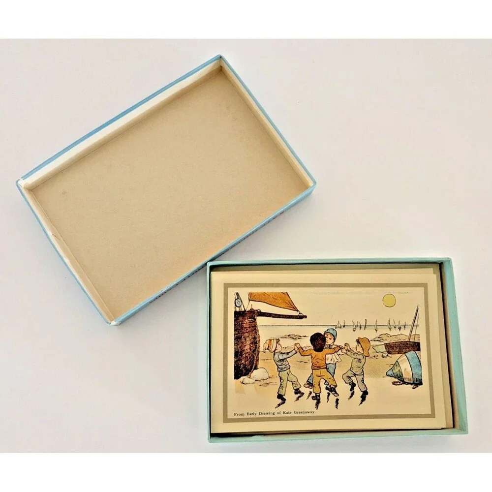 Vintage Kate Greenaway Note Cards 6 Reproduction Cards & Envelopes Merrimack